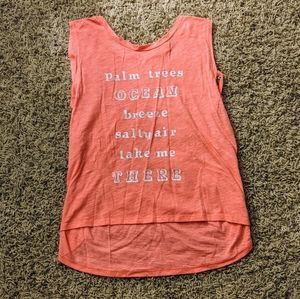 NWOT Pink Tank Tee